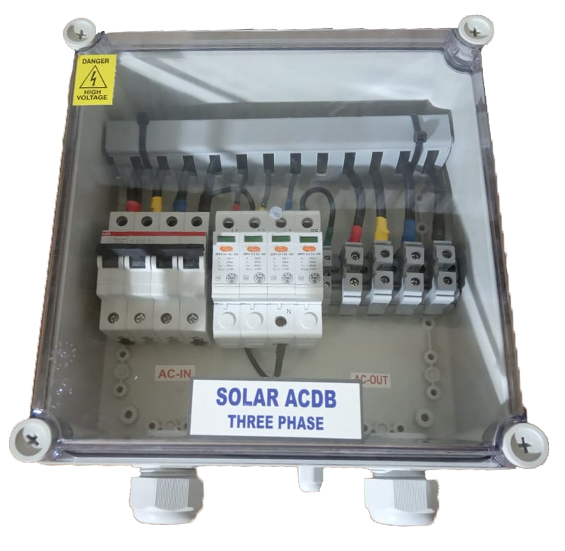 Representative AC Protection Board used in a solar installation