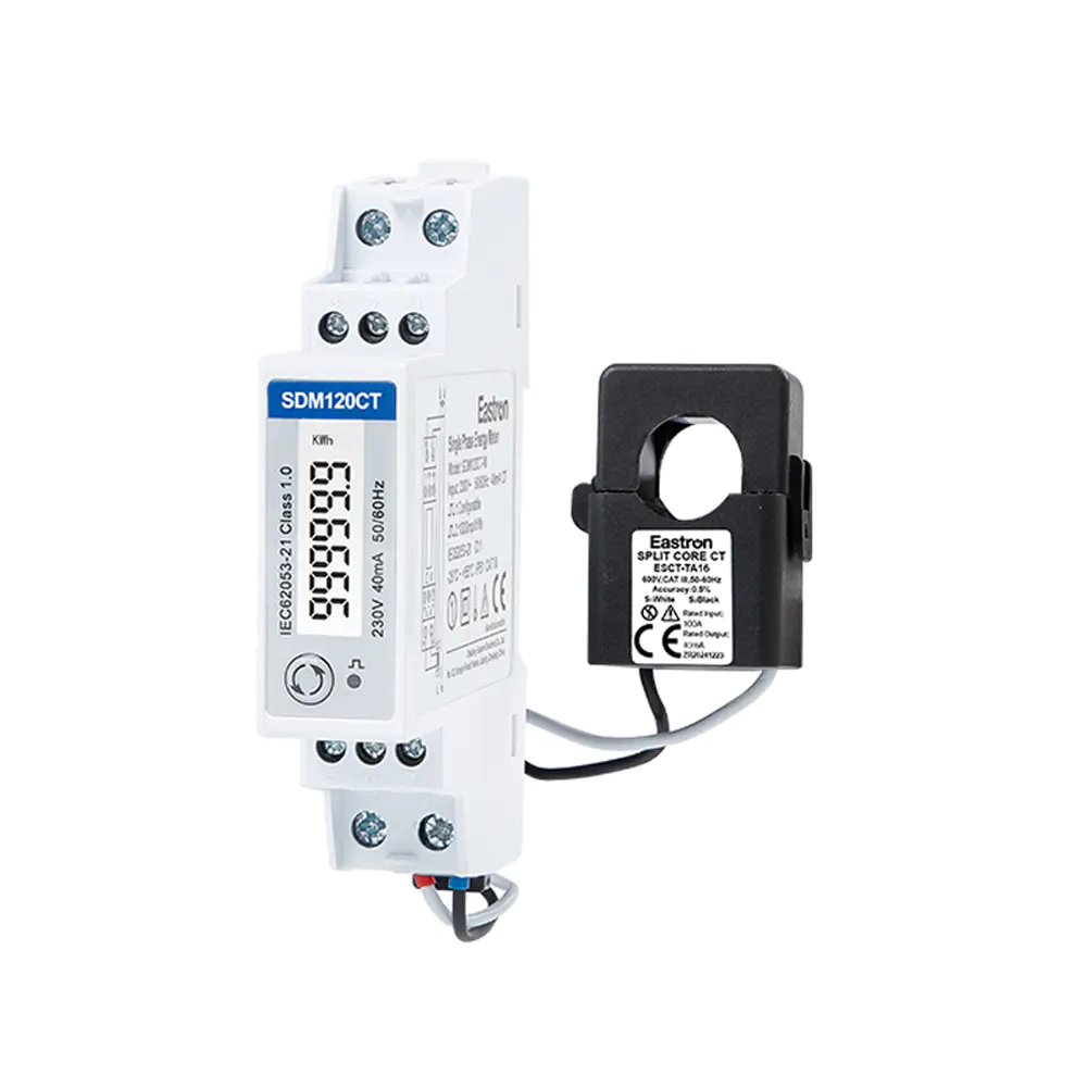 Representative Energy Meter & CT used in a solar installation